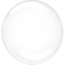 Шар (24''/61 см) Deco Bubble (синяя упаковка), Прозрачный, Кристалл, 1 шт.