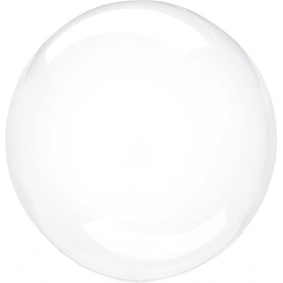 Шар (24''/61 см) Deco Bubble (синяя упаковка), Прозрачный, Кристалл, 1 шт.