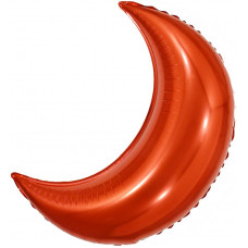 Шар (28''/71 см) Фигура, Полумесяц, Красный, 1 шт. 