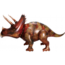 Шар 3D (53''/135 см) Фигура, Динозавр Трицератопс, 1 шт. в уп. 
