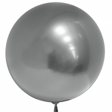 Шар (18''/46 см) Deco Bubble, Серебро, Хром, 1 шт. 