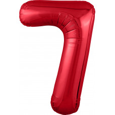 Шар (40''/102 см) Цифра, 7 Slim, Красный, 1 шт. в уп. 